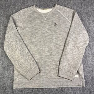 Marine Layer Women's Henley Style Gray Crewneck Sweatshirt Size Medium